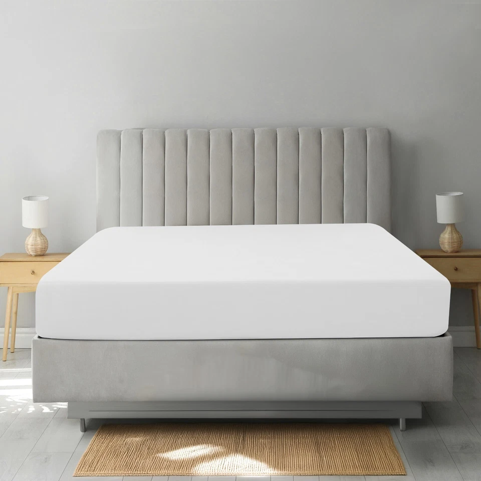 Hotel Quality Fitted Sheet Deep Pocket Breathable Soft Elastic Mattress Sheets - Image 3 of 4