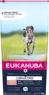 8710255189031 EUKANUBA Grain Free Senior large/giant breed, Ocean fish - Trocken