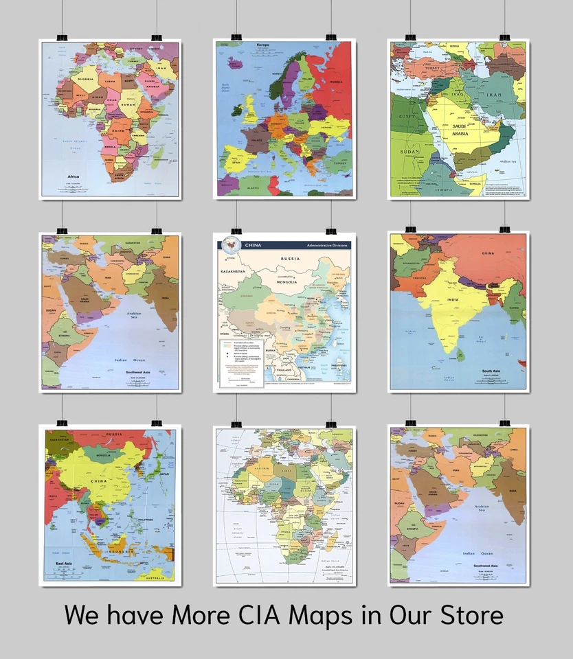 1990 CIA Map of Africa School Teacher Homeschool Classroom Wall Art Poster Print - Image 3 of 3