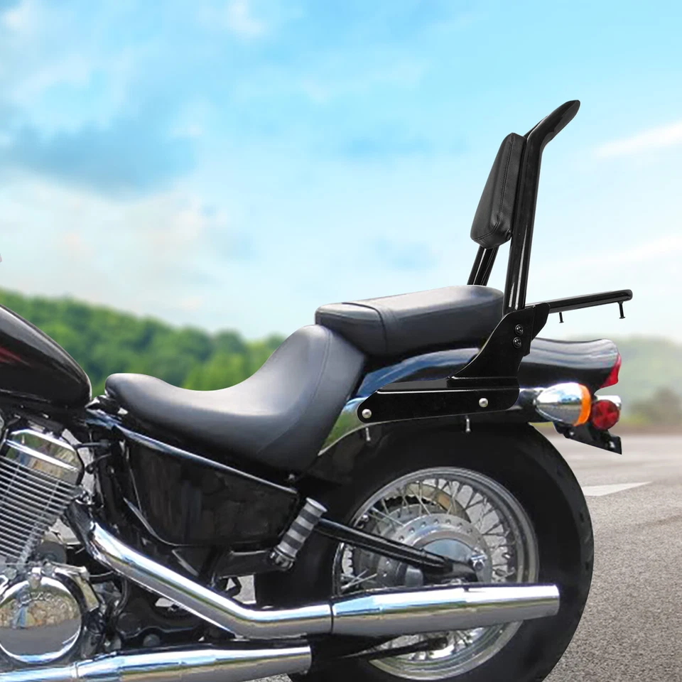 Respaldo trasero barra Sissy con portaequipajes para Honda Shadow VLX600 VT600 1999-2008 Foto 4 de 4