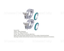 USA 2Sets Aluminum Centering with FKM O-ring+ KF25 Aluminium Wing Clamp