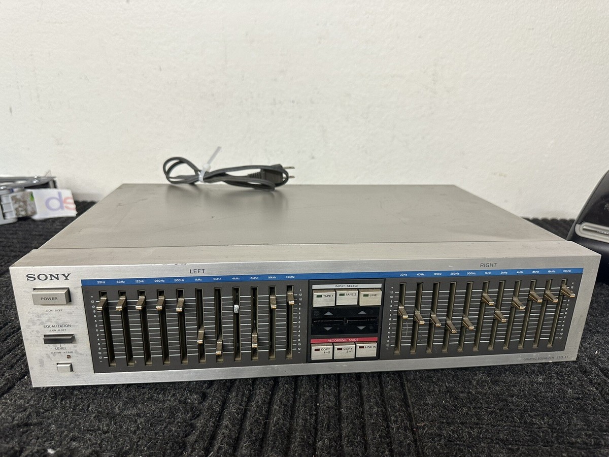 Sony Graphic Equalizer SEQ-11 Made In Japan 100V 8W Power Sony Graphic Equalizer SEQ-11 Made In Japan 100V 8W Power