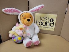 Disney Winnie The Pooh 15  Plush Easter Bunny Pooh And Baby Chick Piglet
