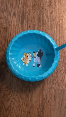 New ZAK Disney Bluey Kids Cereal BOWL Plastic Built-in STRAW