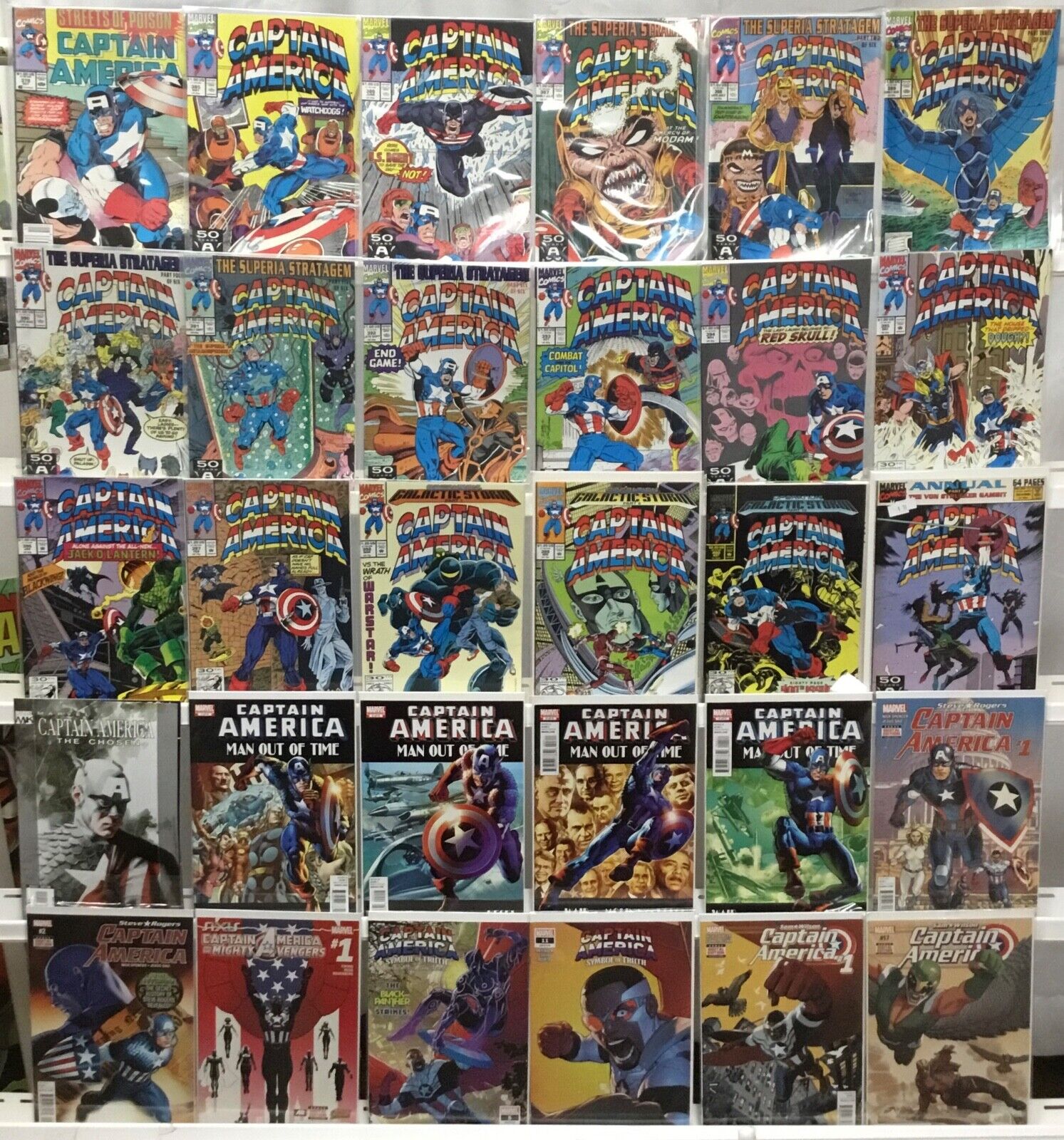 Marvel Comics Captain America Comic Book Lot of 30 - Man out of Time, Falcon