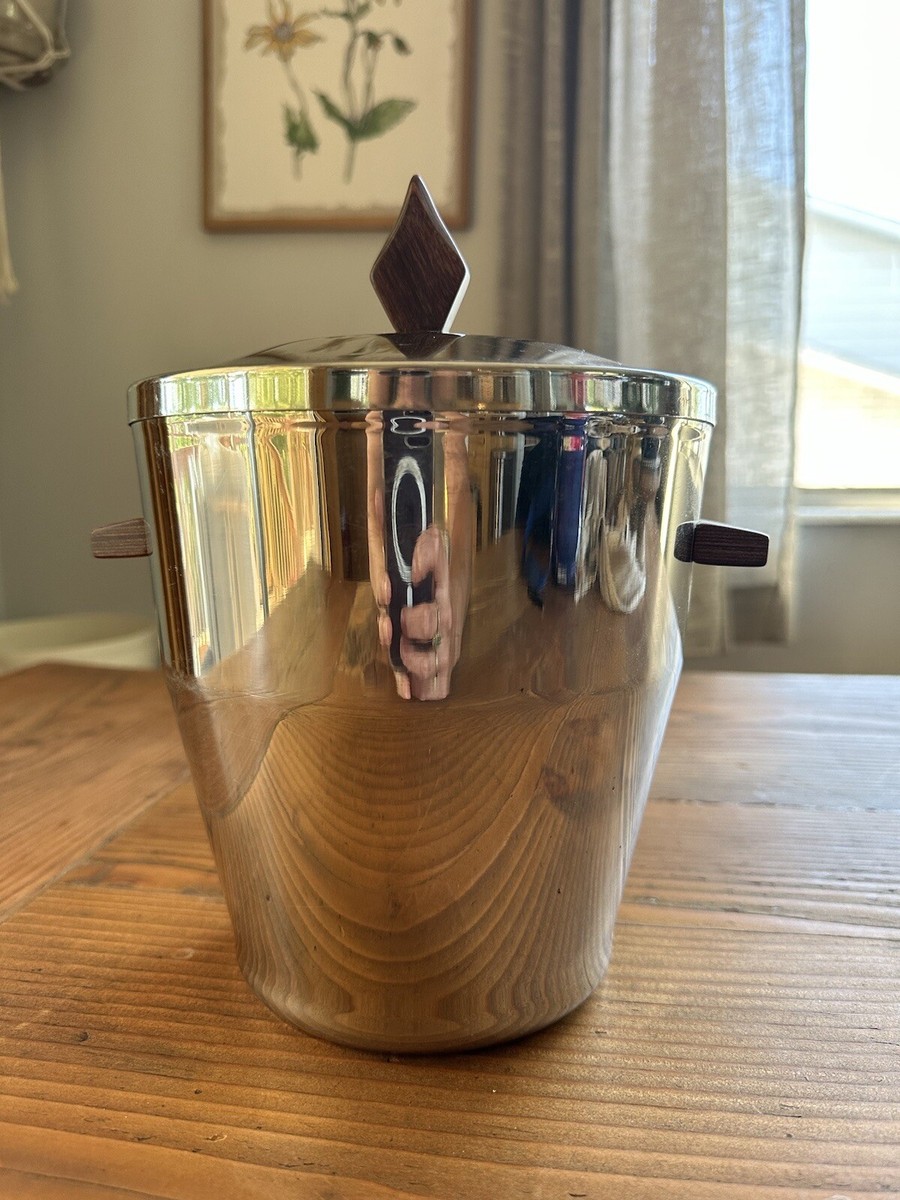 MCM Vintage Ice Bucket Irvinware USA Stainless Steel Ice Bucket  display picture 1