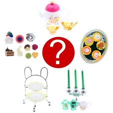 Blind Box Tea Cups Platter Cakes Cracker Fake Food For Barbie 1 Random Capsule
