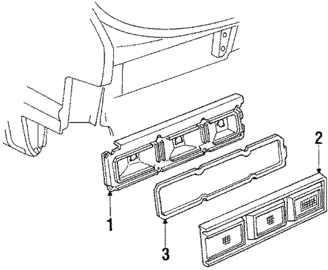 1984-1985 Chevrolet Citation II OEM Driver Side Tail Lamp Housing GM 5971099 - Image 4 of 4