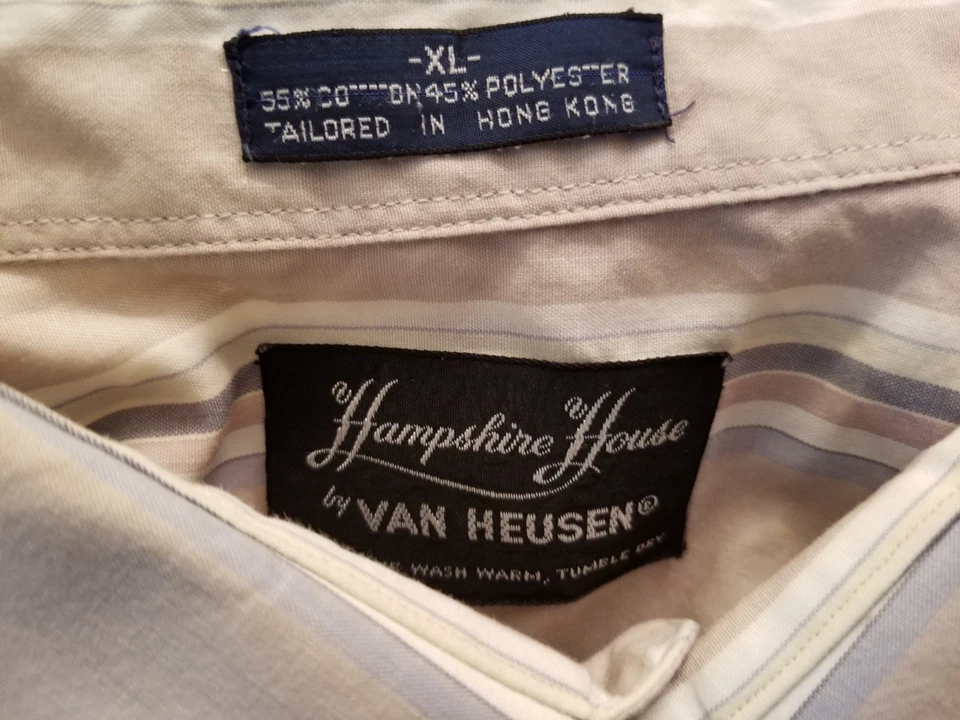 Hampshire House by Van Heusen Mens Shirt Size XL X Large Multicolor Striped - Image 2 of 4