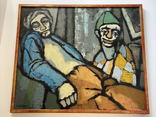 Jose Molina Sanchez painting large listed Spain  expressionism mid century rare