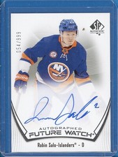 2021/22 SP AUTHENTIC Robin Salo FUTURE WATCH AUTO ROOKIE RC /999 ISLANDERS