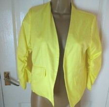 Zanzea Size Small Bright Yellow Open Jacket