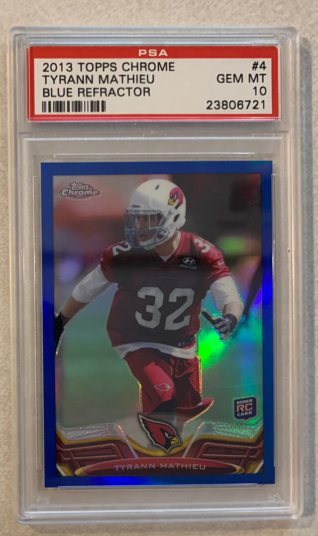 Tyrann Mathieu Topps Chrome #4 Blue Refractor