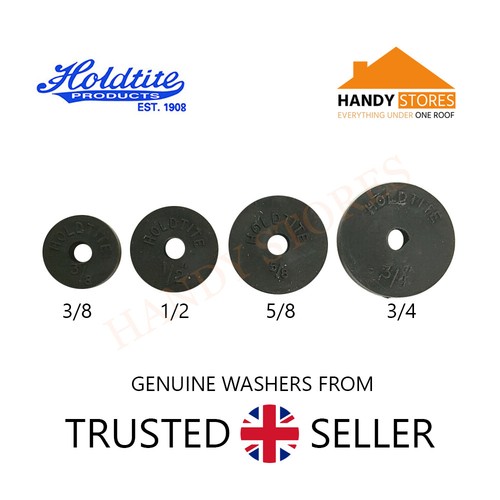 Holdtite Quality Flat Tap Washers Sink and Bath Taps Sizes 3/8 5/8 1/2