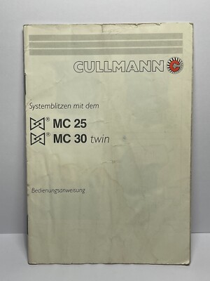 Prospekt/Booklet/Notice/Manual in Deutsch CULLMANN Flash MC 25/30 Systemblitzen