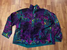 Vintage Womens Windbreaker PurTrack Jacket 90's No Size Tag