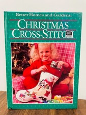 Better Homes Gardens Christmas Cross Stitch Book 1987 Vintage Hardcover Pattern