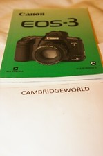 CANON EOS 3 NEW CAMERA INSTRUCTION MANUAL GUIDE BOOK in CHINESE