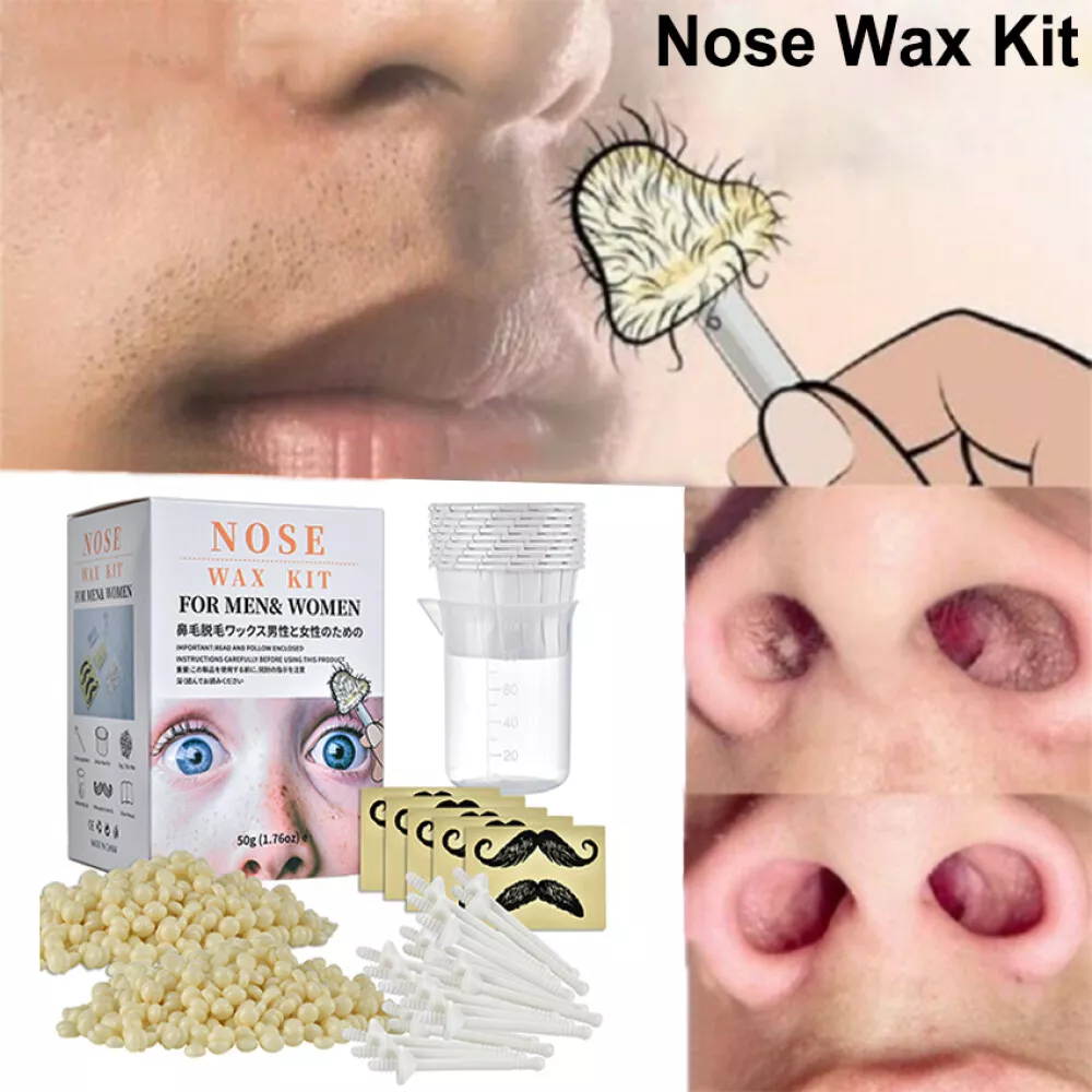 Nose Ear Hair Removal Wax Kit Sticks Easy Men Women Nasal Remover Waxing  Strips