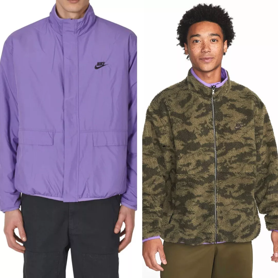 Nike sportswear reversible fleece best sale jacket