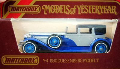 Matchbox of Yesteryear No: Y-4 4th Issue 1930 Model J DUESENBERG TOWN Car MIB