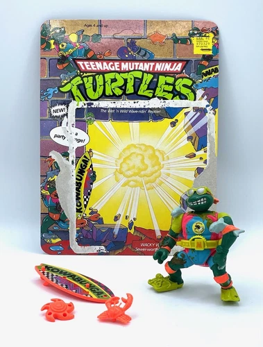 Mike the Sewer Surfer with Cardback 100% Complete TMNT Playmates Vintage Figure