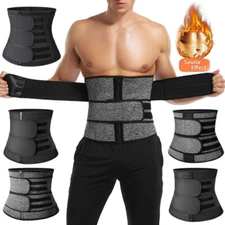 MEN Fajas Colombianas para Hombres Waist Trainer Sweat Belt Neoprene Body Shaper