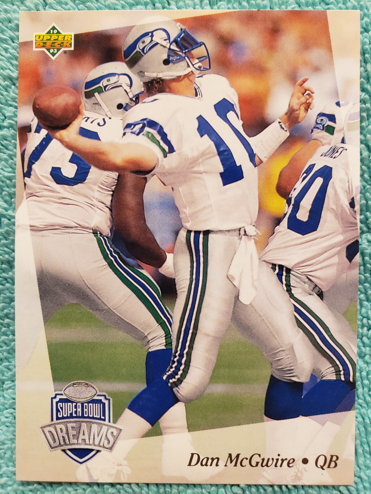 1993 UPPER DECK NFL EXPERIENCE DAN MCGWIRE #47 SUPER BOWL DREAMS SEATTLE SEAHAWK