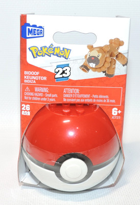 Mega Construx Pokemon BIDOOF Series 23 Pokeball Poke Ball Set 26 Pcs, NEW SEALED