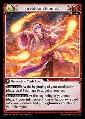 Grand Archive Firebloom Flourish | HVN   EN 086   SR Non-Foil
