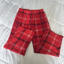 Wondershop Target Pajama Pants Fleece Red Black Buffalo Plaid Kids Large L 10/12