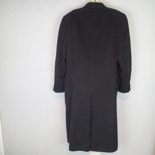 Mens Neiman Marcus Cashmere Overcoat black 42/44 jacket winter fall double breas - Picture 8 of 21