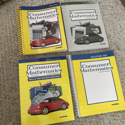Abeka Consumer Math: Teacher Keys, Solution Manual. Like New!