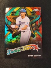 2025 Topps Chrome Logofractor Edition - Future Stars Evan Carter #FS-12 Gold...