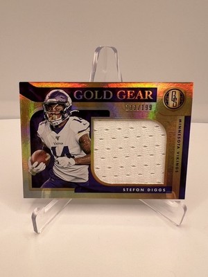 Stefon Diggs 2020 Panini Gold Standard Gold Gear Large Jersey Patch /199 #GG35