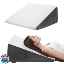 Cozymaker 12" Bed Wedge Pillow for Sleeping After Surgery, Back Support, Leg 