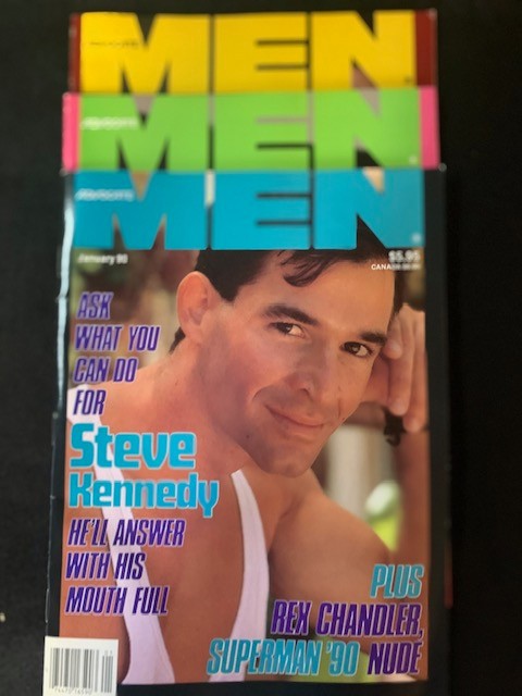Advocate Men 3 vintage issues 1/90, 2/90, 3/90 Gay Interest Male Pin-ups