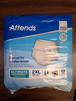 ATTENDS ADULT DIAPERS 2X BRAND NEW IN PACKAGE FREE SHIPPING