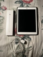 iPad 8th Generation 32gb Rose Gold W/ Case  Apple Pencil  Original Box Bundle