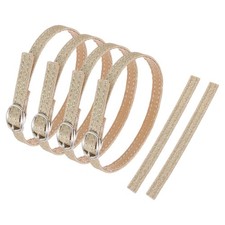 2 Pair Replacement Ankle Strap for Heels Shoe Bands Frosted Light Gold