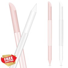 Glass Cuticle Pusher Set of 2 Manicure Sticks Nail Remover