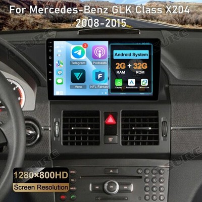 Für Mercedes-Benz GLK-Klasse X204 2+32GB Android 14 Autoradio Navi GPS Carplay