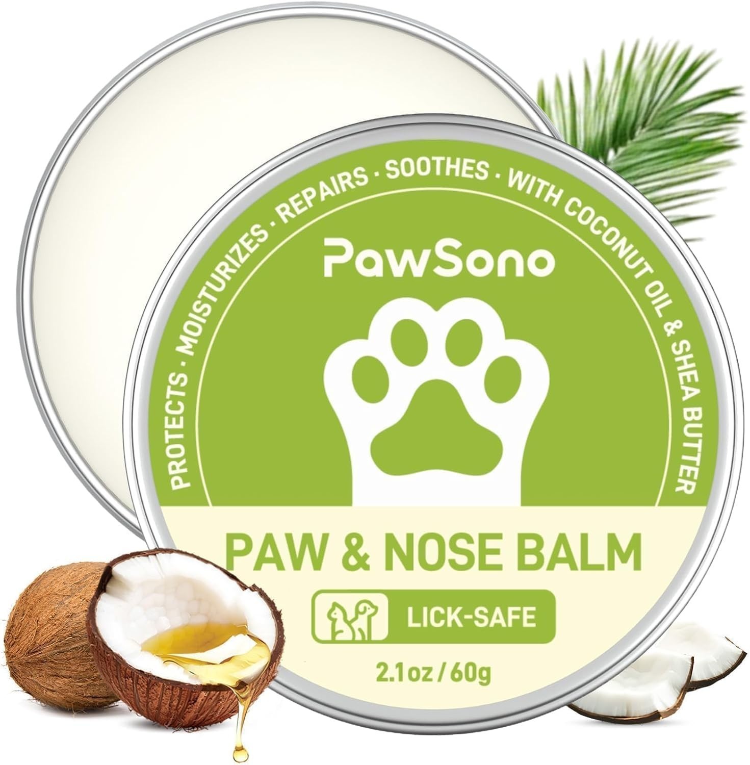 Lick-Safe Dog Paw & Nose Balm with Coconut Oil | Winter Road Salt (60 g /2.1 oz)