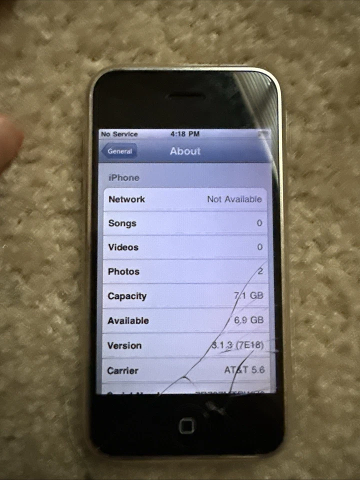 Apple iPhone 1st Generation 2g 8GB Black AT&T As Is - Image 3 of 3