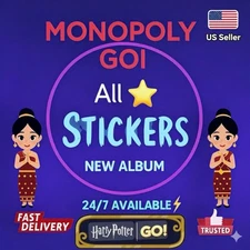 Monopoly Go Stickers 1⭐- 6⭐ (ALL STICKERS AVAILABLE) CHEAPST SUPER FAST 24/7