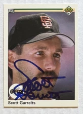 Scott Garrelts 1990 Upper Deck ON-CARD AUTO Buyback HA Retrograph Giants Signed