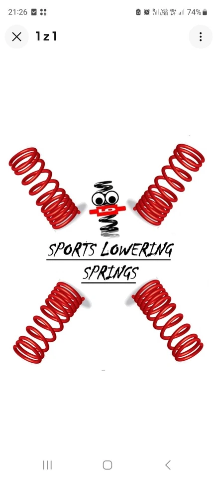 LO LOWERING SPRINGS for AUDI TT Mk1 QUATTRO 98-07 1.8T 25mm - Image 2 of 2