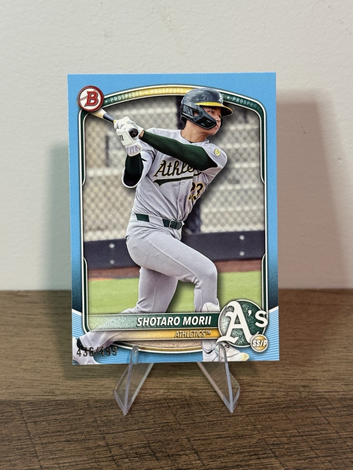 2025 Bowman Draft Shotaro Morii Sky Blue Parallel /499 #BD-174 Athletics