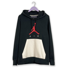 Sweat À Capuche Jordan Noir Et Blanc Avec Imprimé - Taille L Homme