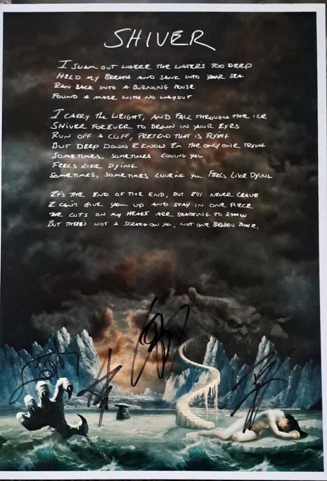 Halestorm - Everest Ltd Pink Coloured Vinyl & Band Hand Signed Lyric Sheet NEW  - Image 2 of 3